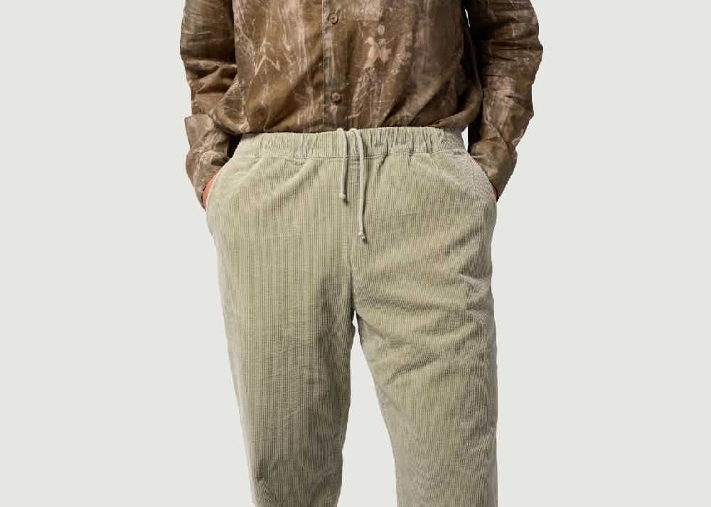 L'exception Pantalon Lazy Khaki Côtelé Paris