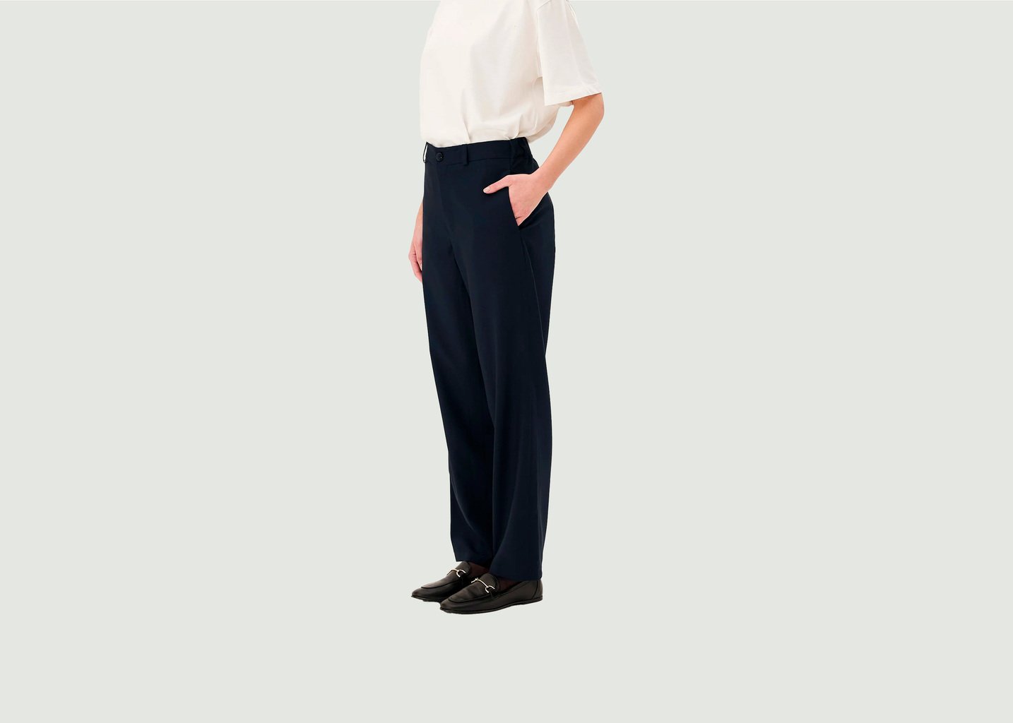 L'exception Pantalon Lepic Bleu Marine Noyoco