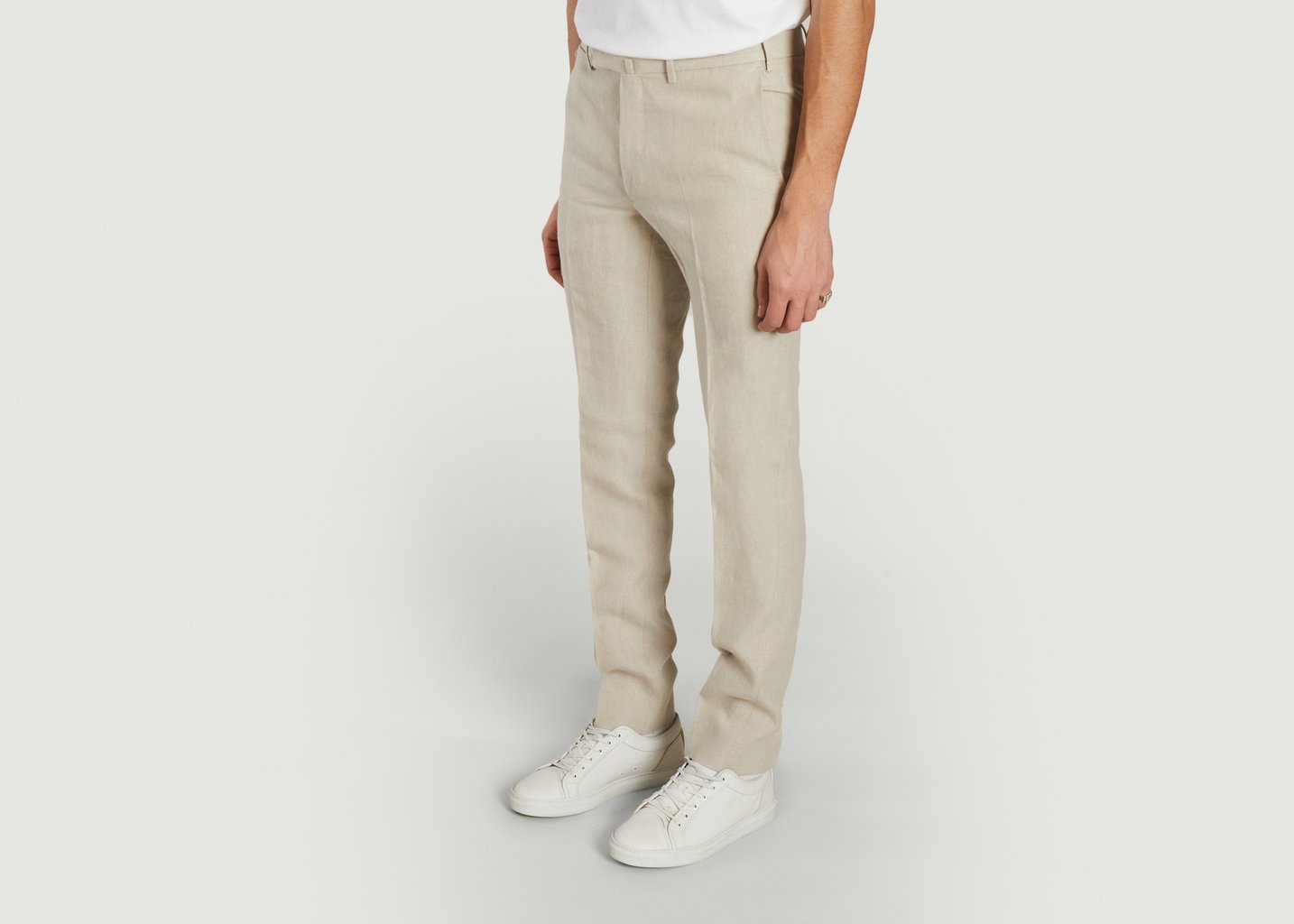 L'exception Pantalon Lin BZV3 Beige Bernard Zins