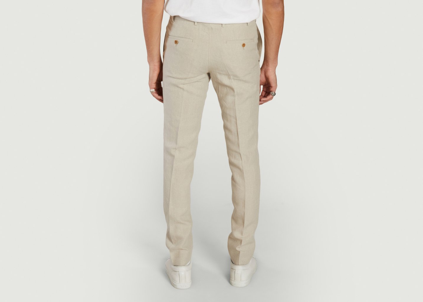 L'exception Pantalon Lin BZV3 Beige Bernard Zins