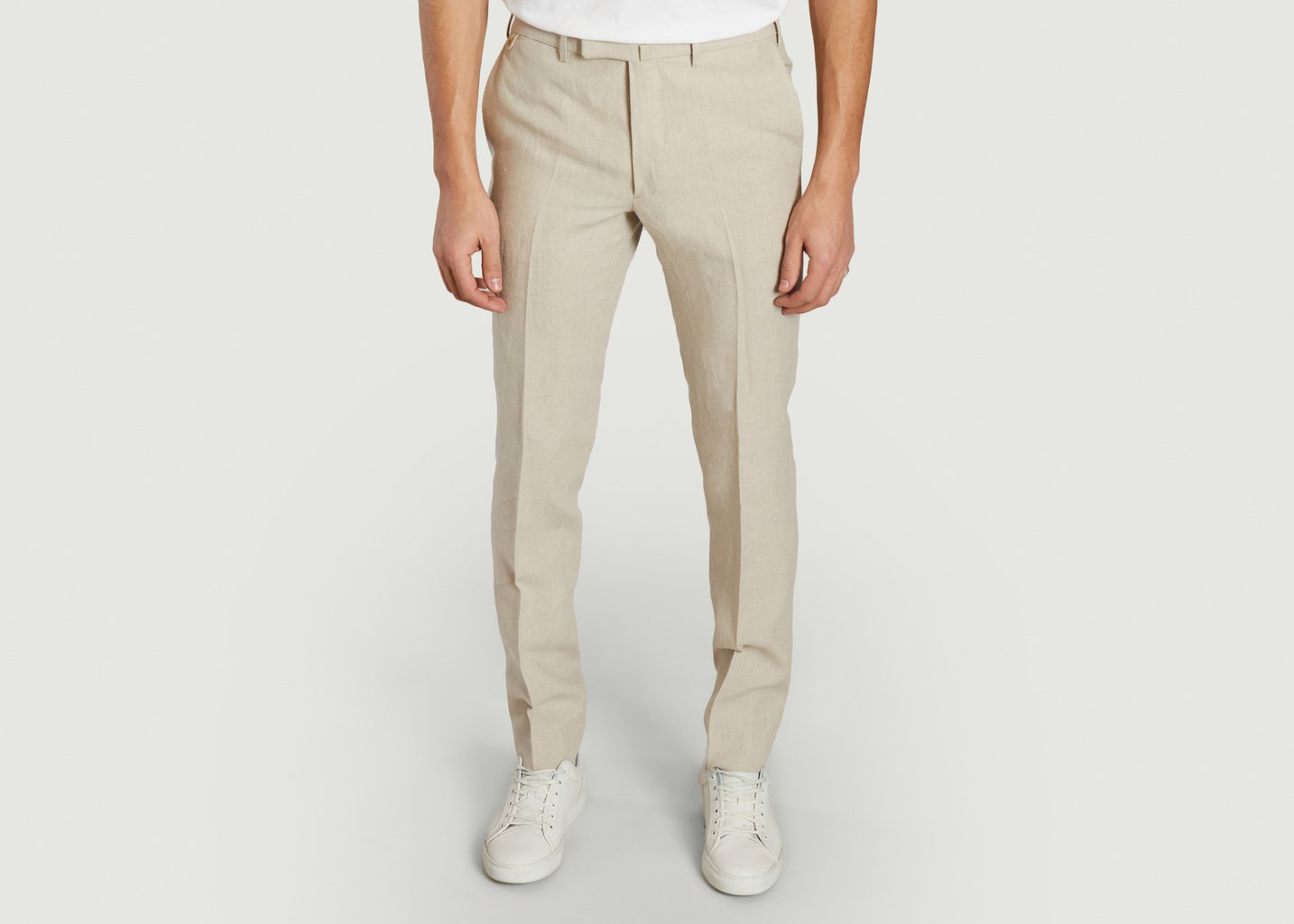 l'exception Pantalon lin BZV3 Beige Bernard Zins