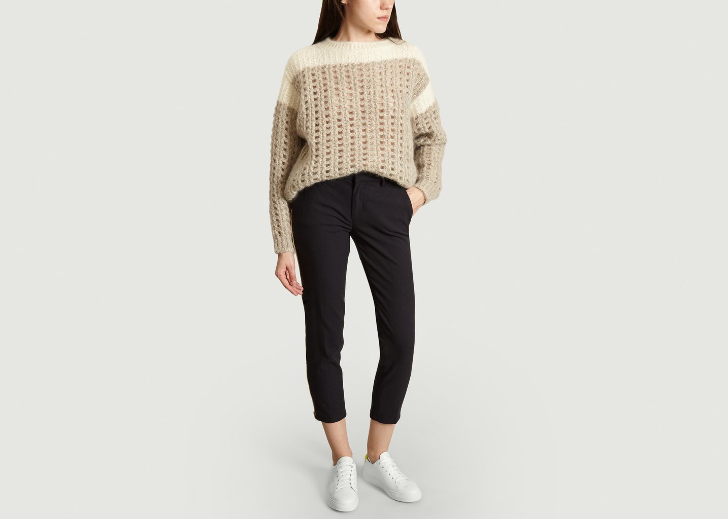L'exception Pantalon Lizzy Color Bleu Marine Reiko