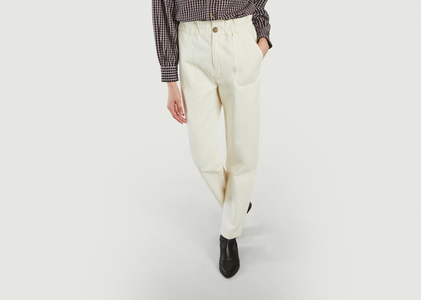 l'exception Pantalon Moran Ecru Jolie Jolie
