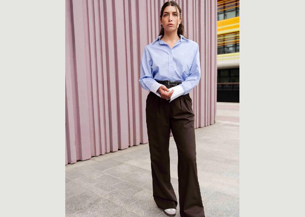 L'exception Pantalon Palazzo Marron 17H10
