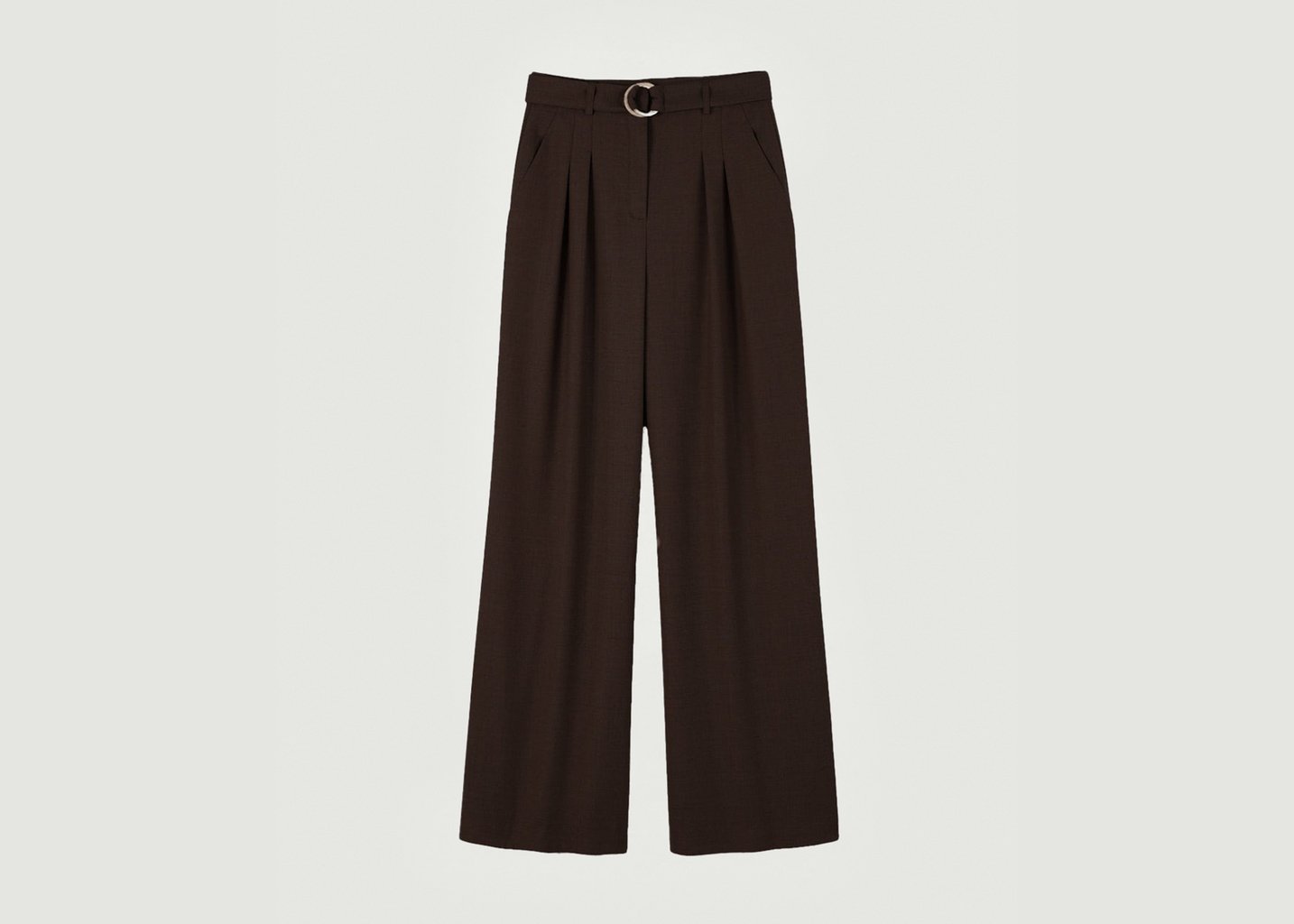 l'exception Pantalon Palazzo Marron 17H10