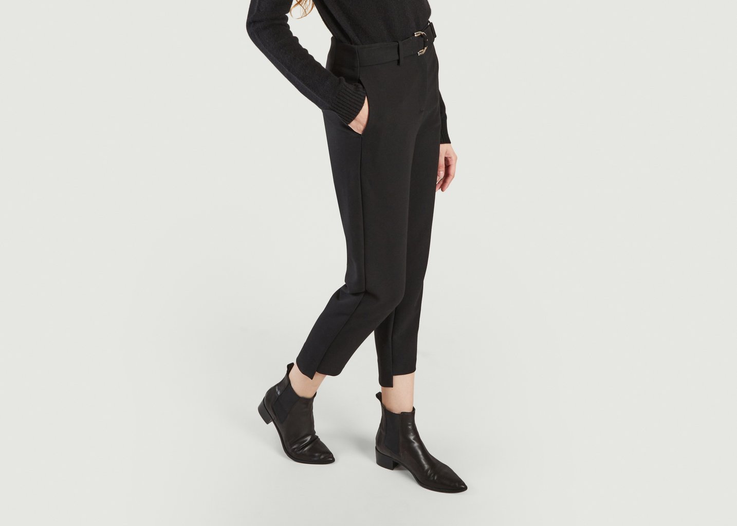 L'exception Pantalon Palma Noir Maje