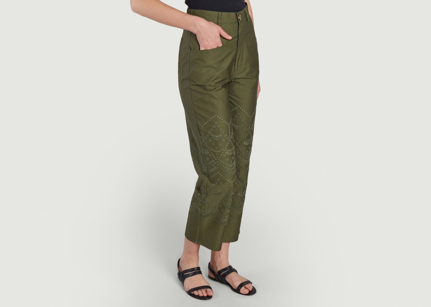 L'exception Pantalon Pinod Khaki Maje