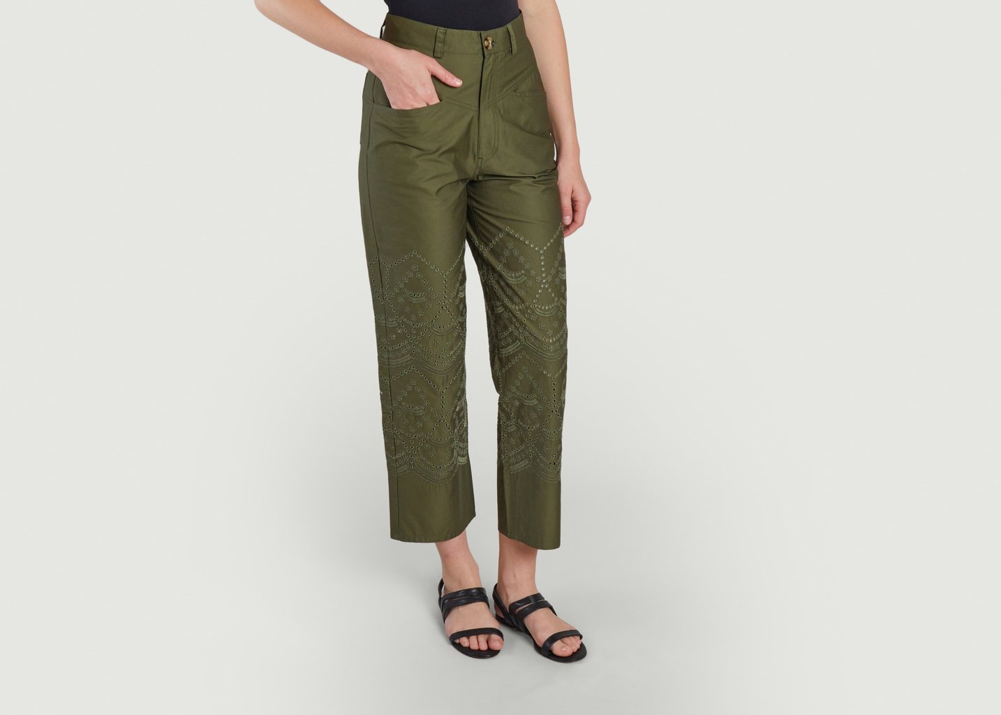 l'exception Pantalon Pinod Khaki Maje