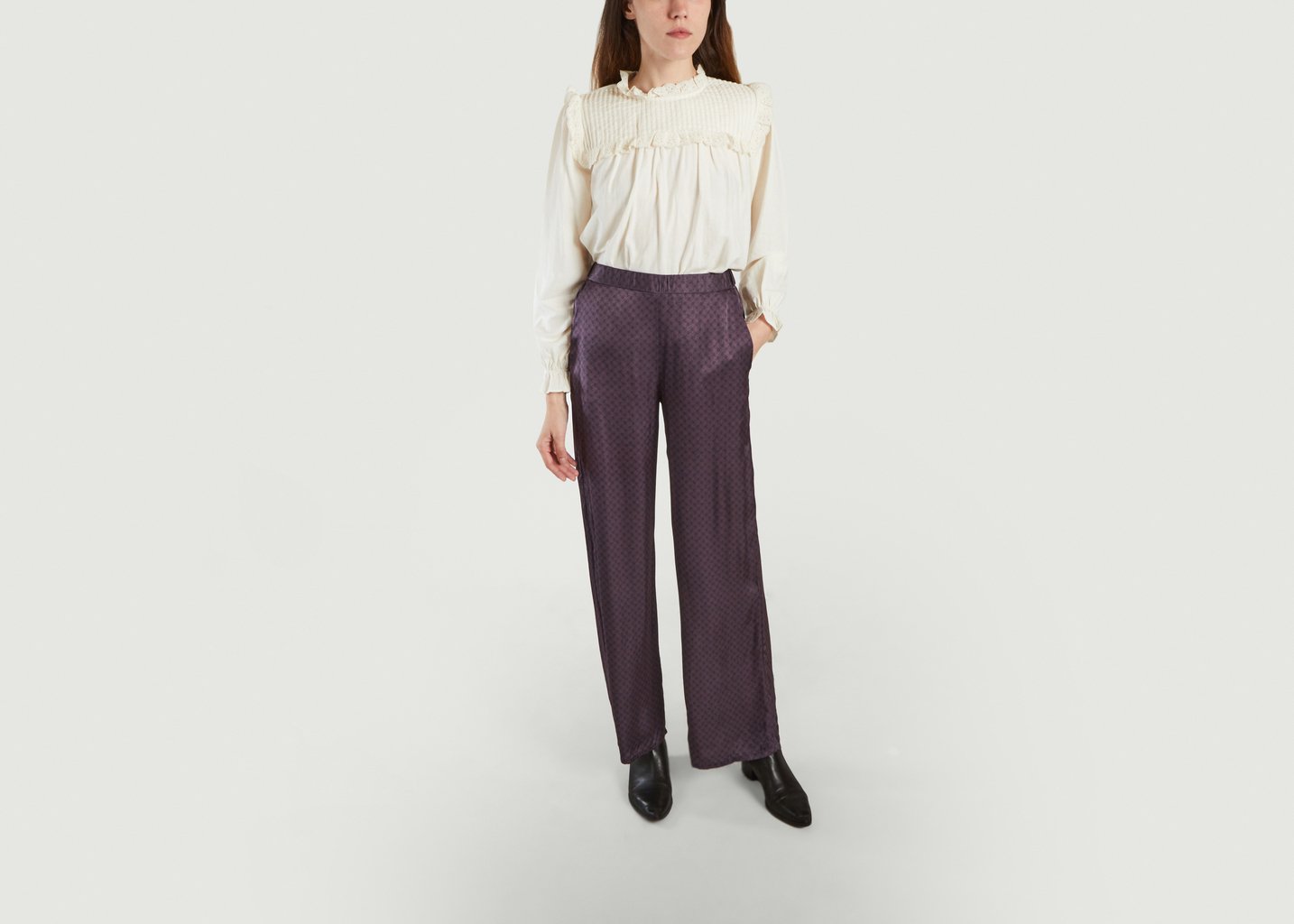 L'exception Pantalon Pompo Violet Diega