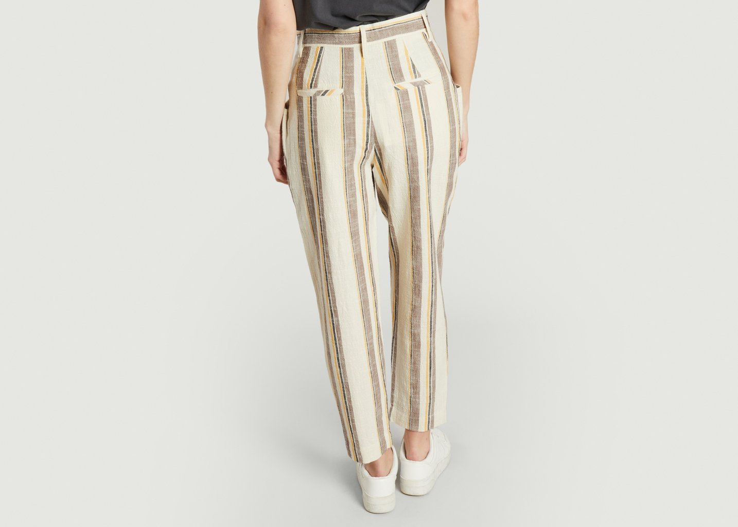 L'exception Pantalon Rayé Pigna Beige Leon & Harper