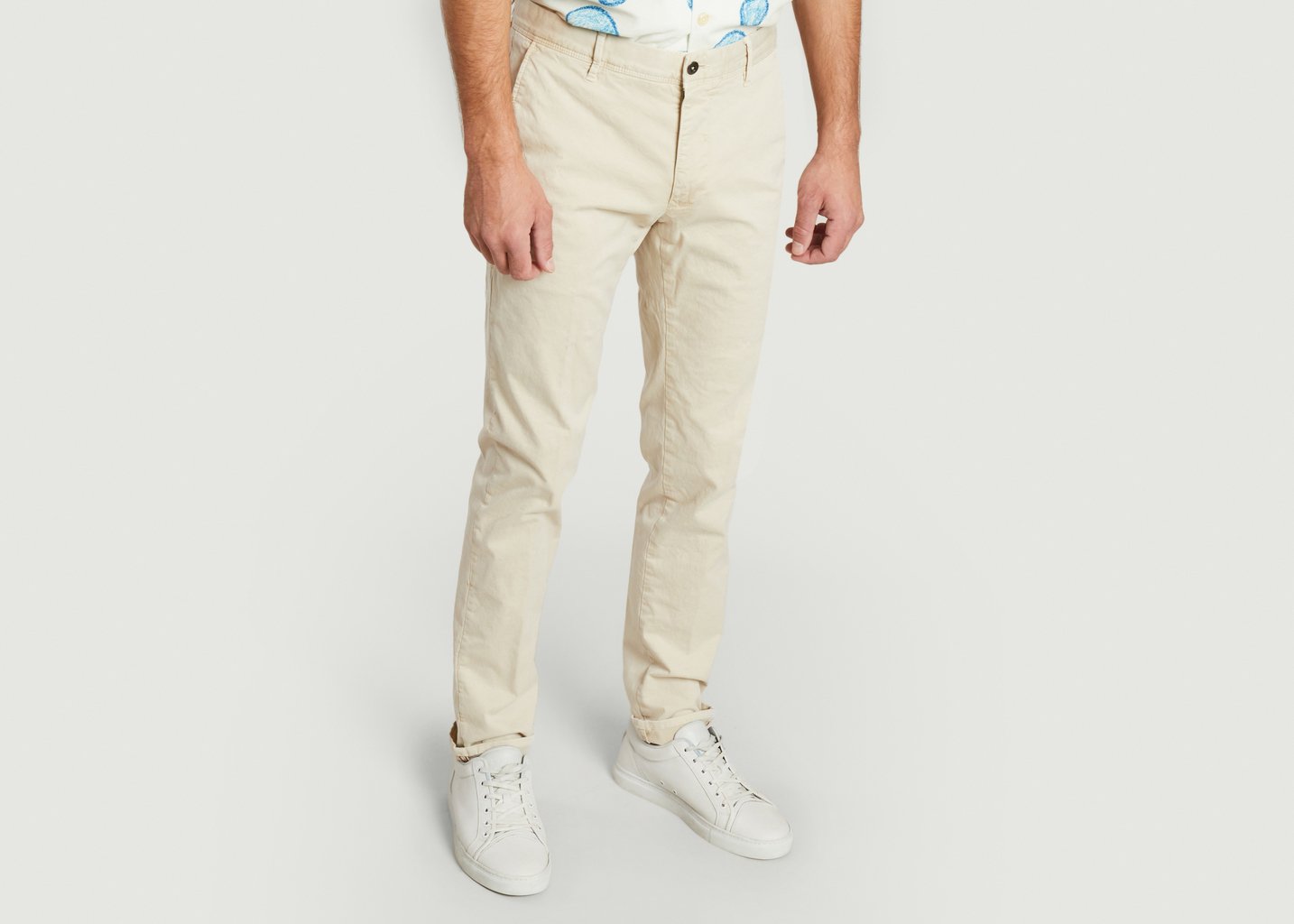 L'exception Pantalon Slim Beige Incotex