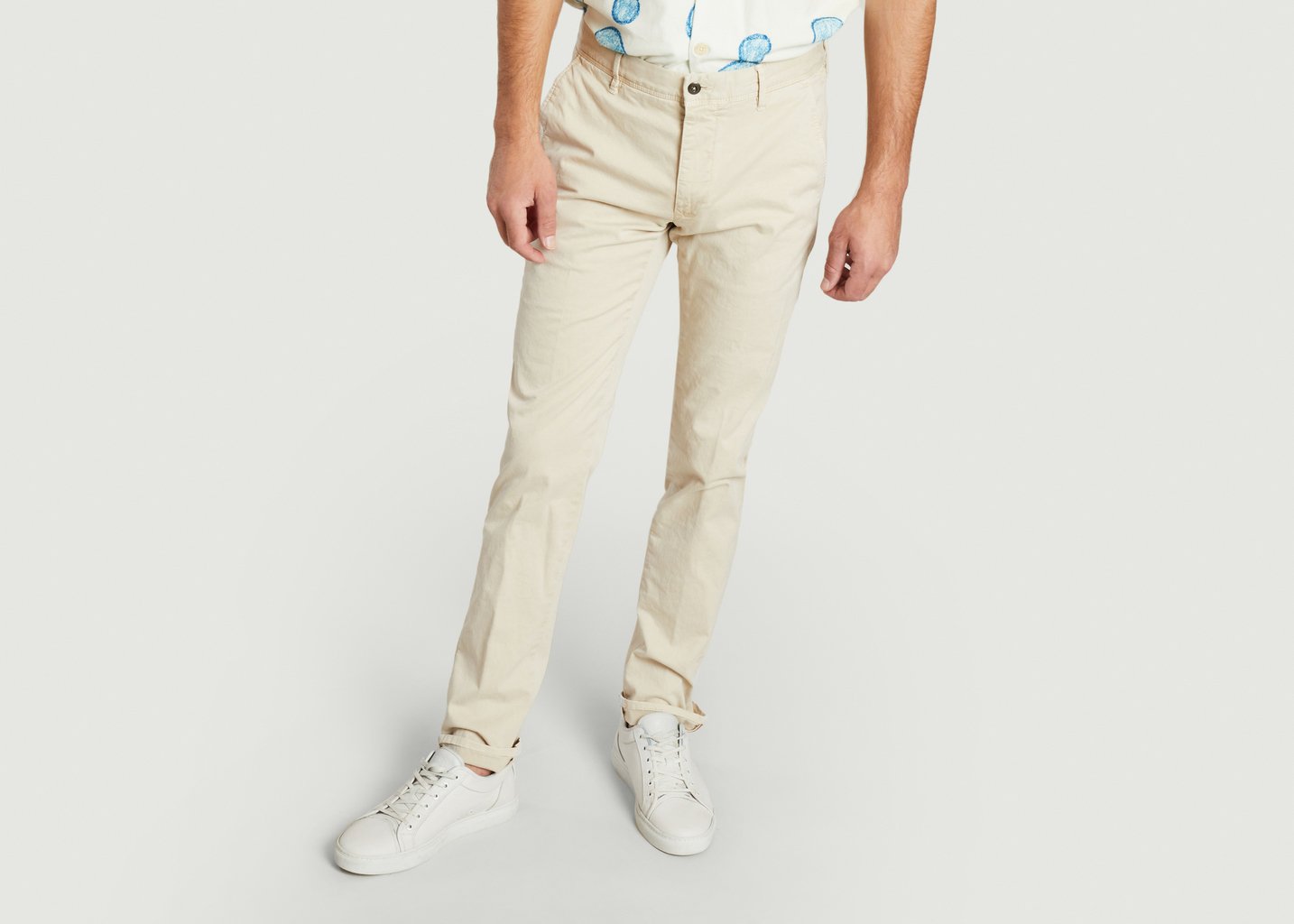 l'exception pantalon slim Beige Incotex
