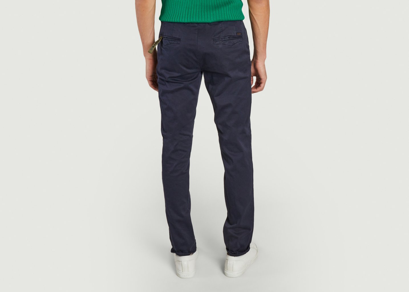 L'exception Pantalon Slim Bleu Marine Incotex