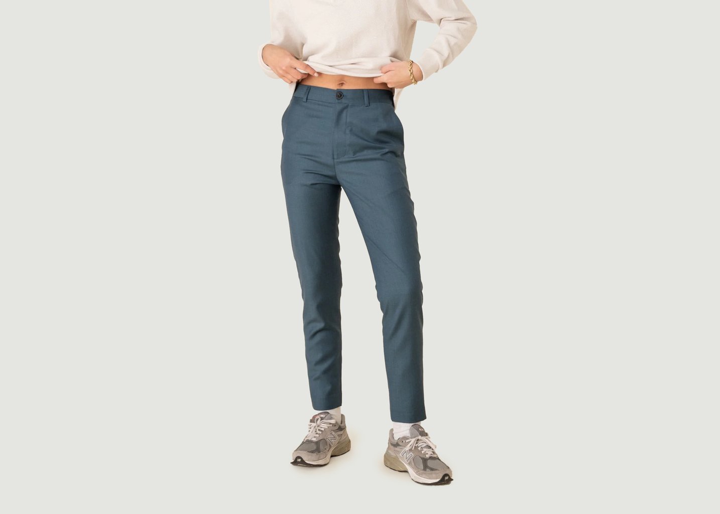 L'exception Pantalon Stockholm Bleu Pétrole Noyoco
