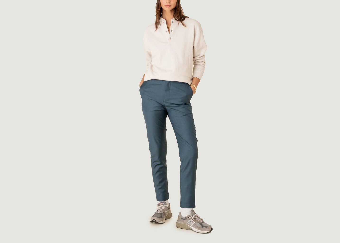 l'exception Pantalon Stockholm Bleu Pétrole noyoco