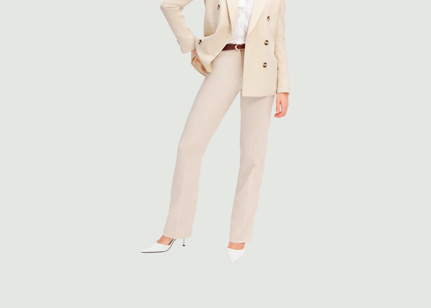 L'exception Pantalon Tailleur Berlin Ecru 17H10