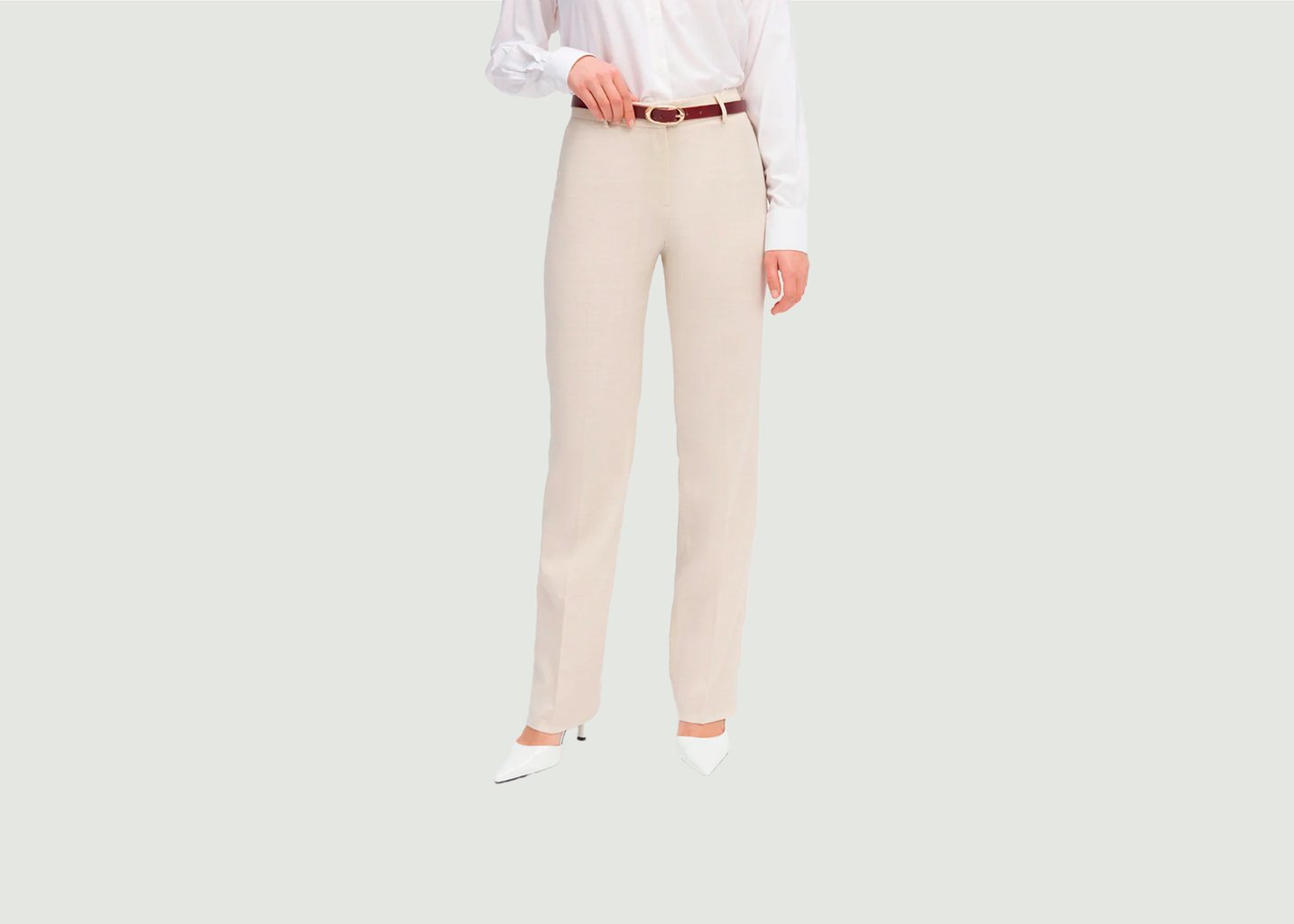 L'exception Pantalon Tailleur Berlin Ecru 17H10