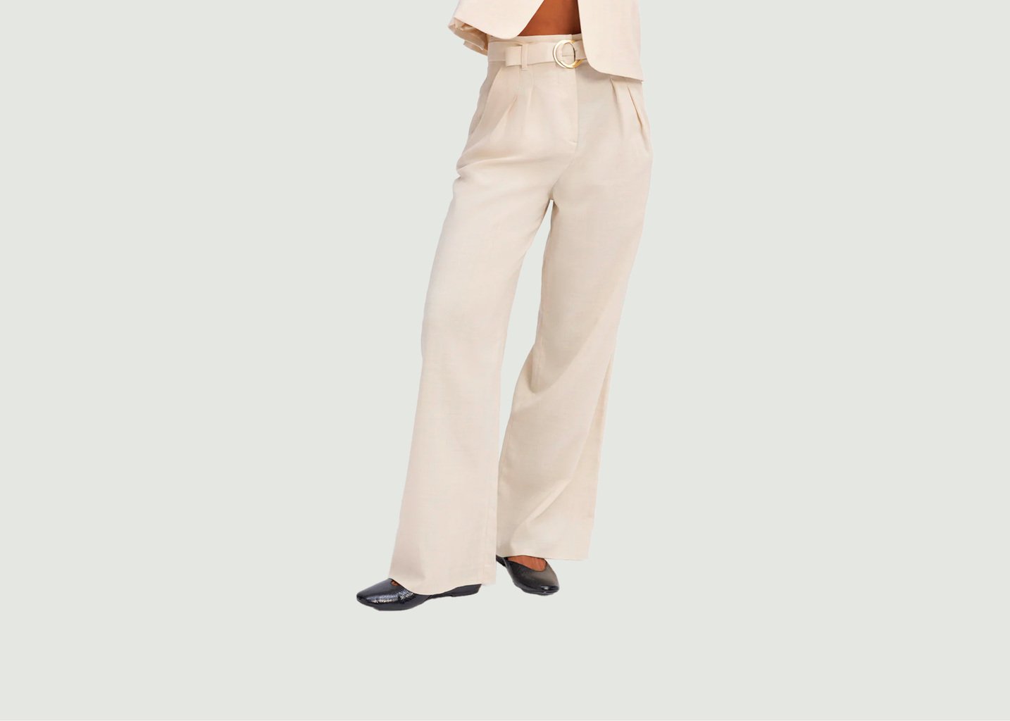 L'exception Pantalon Tailleur Panama Crème 17H10