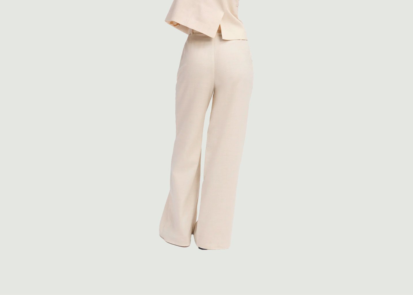 L'exception Pantalon Tailleur Panama Crème 17H10