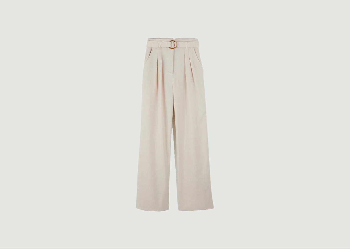 l'exception Pantalon Tailleur Panama Crème 17H10