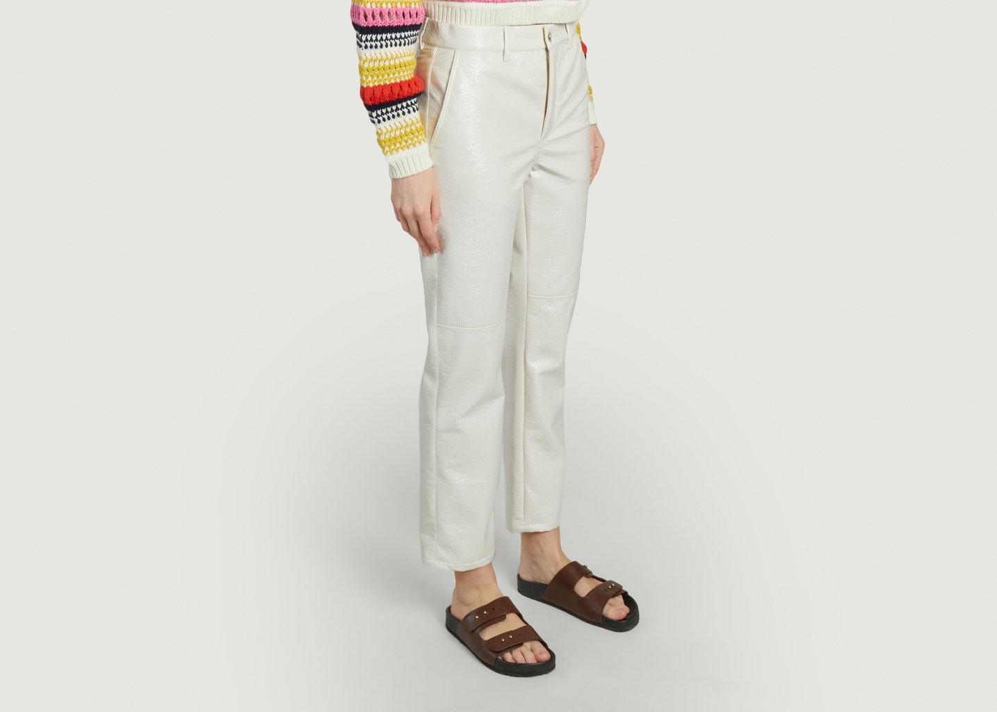 L'exception Pantalon Vinyl Crème Roseanna