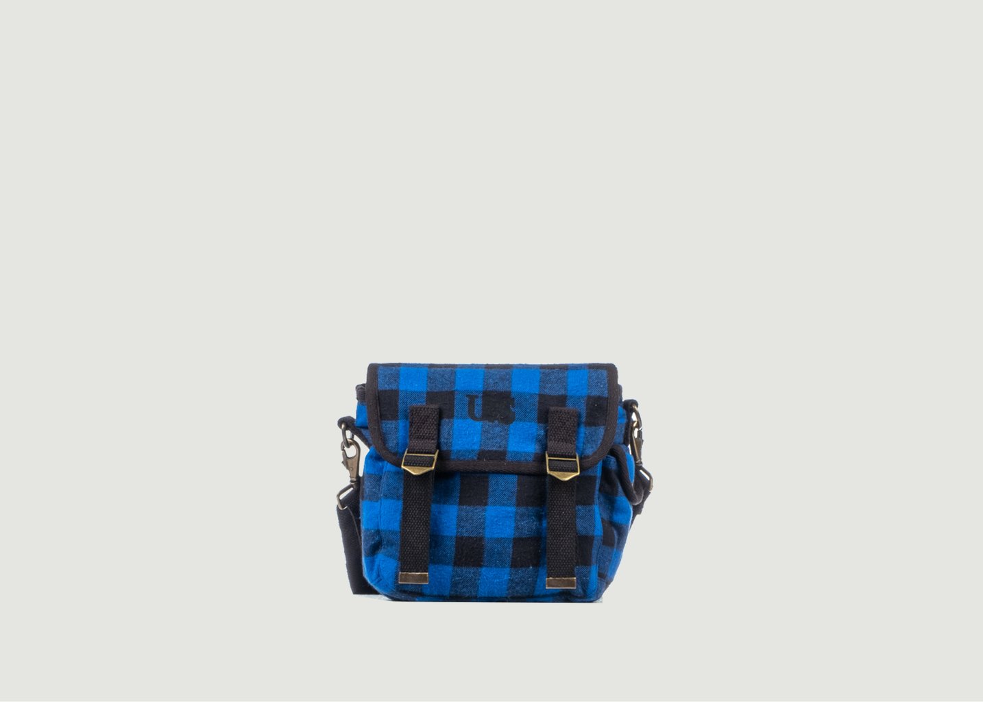 l'exception Petit sac toile écossaise Bleu SAC US
