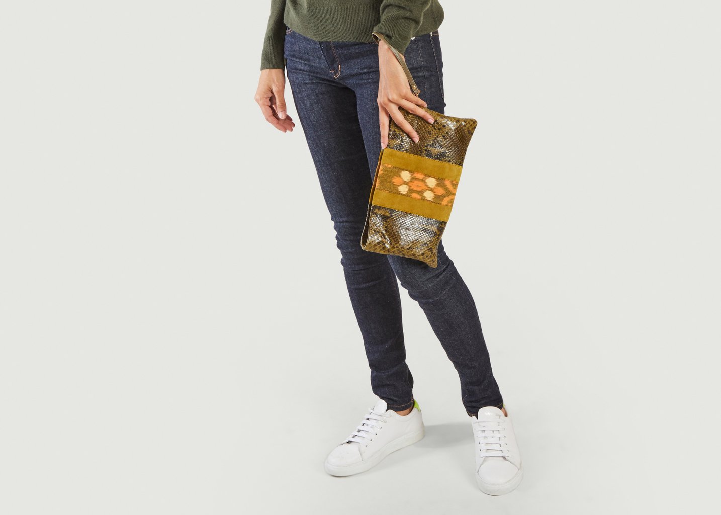 L'exception Pochette Lou Khaki Claris Virot