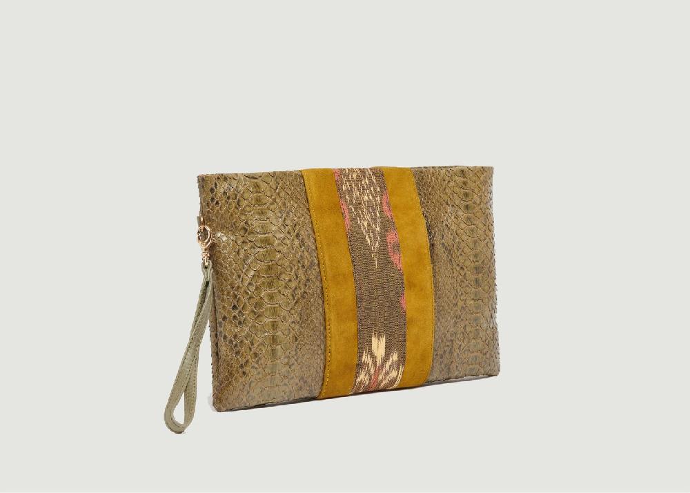 l'exception Pochette Lou Khaki Claris Virot