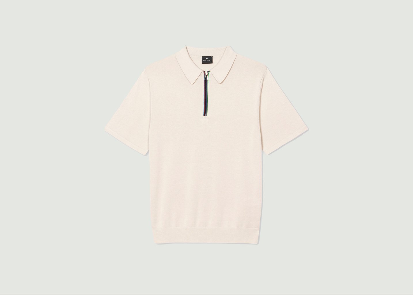 l'exception Polo À Col Zippé Gris PS by PAUL SMITH