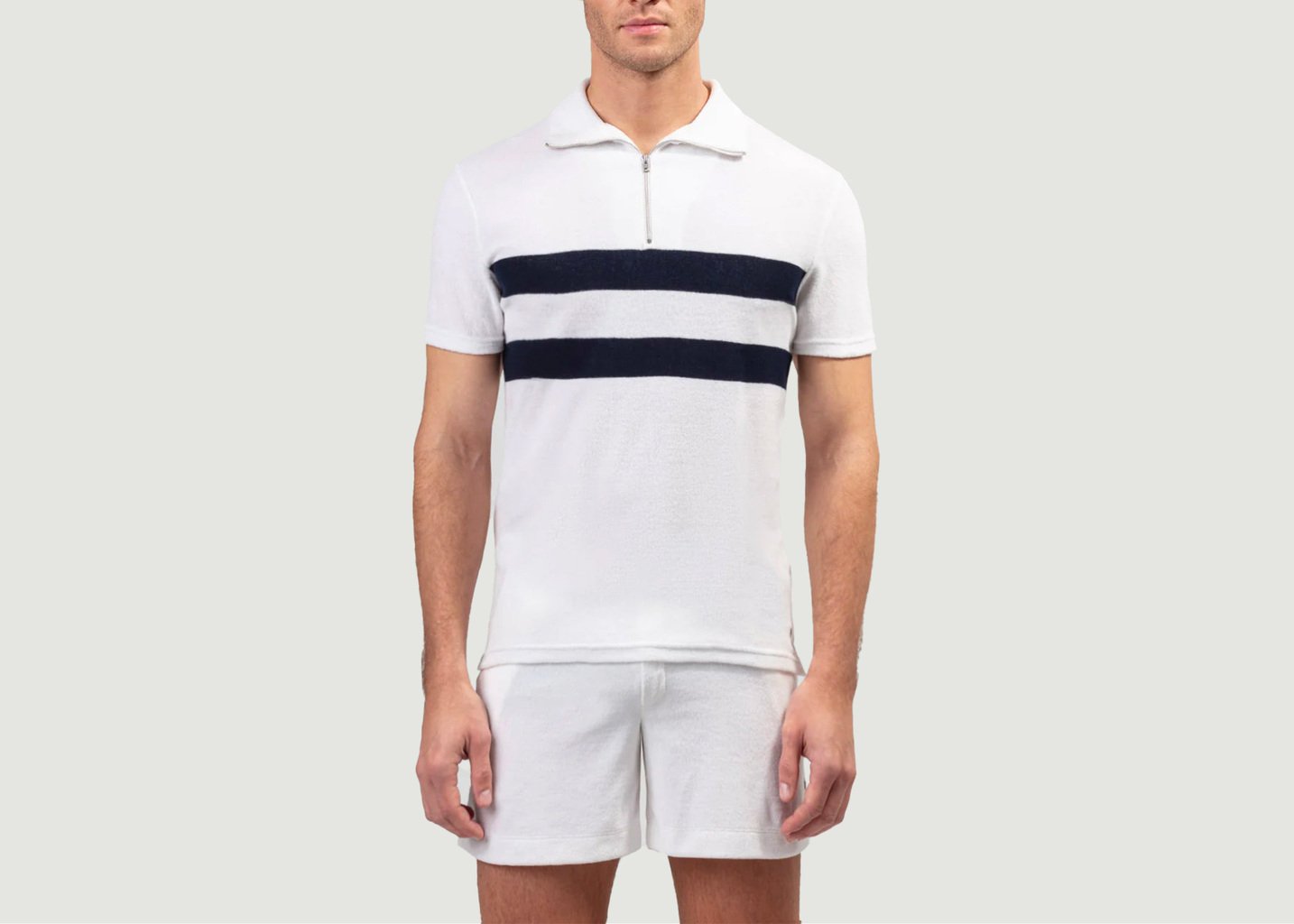 L'exception Polo à Rayures Blanc Ron Dorff