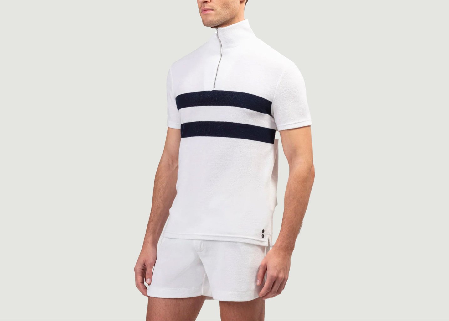L'exception Polo à Rayures Blanc Ron Dorff