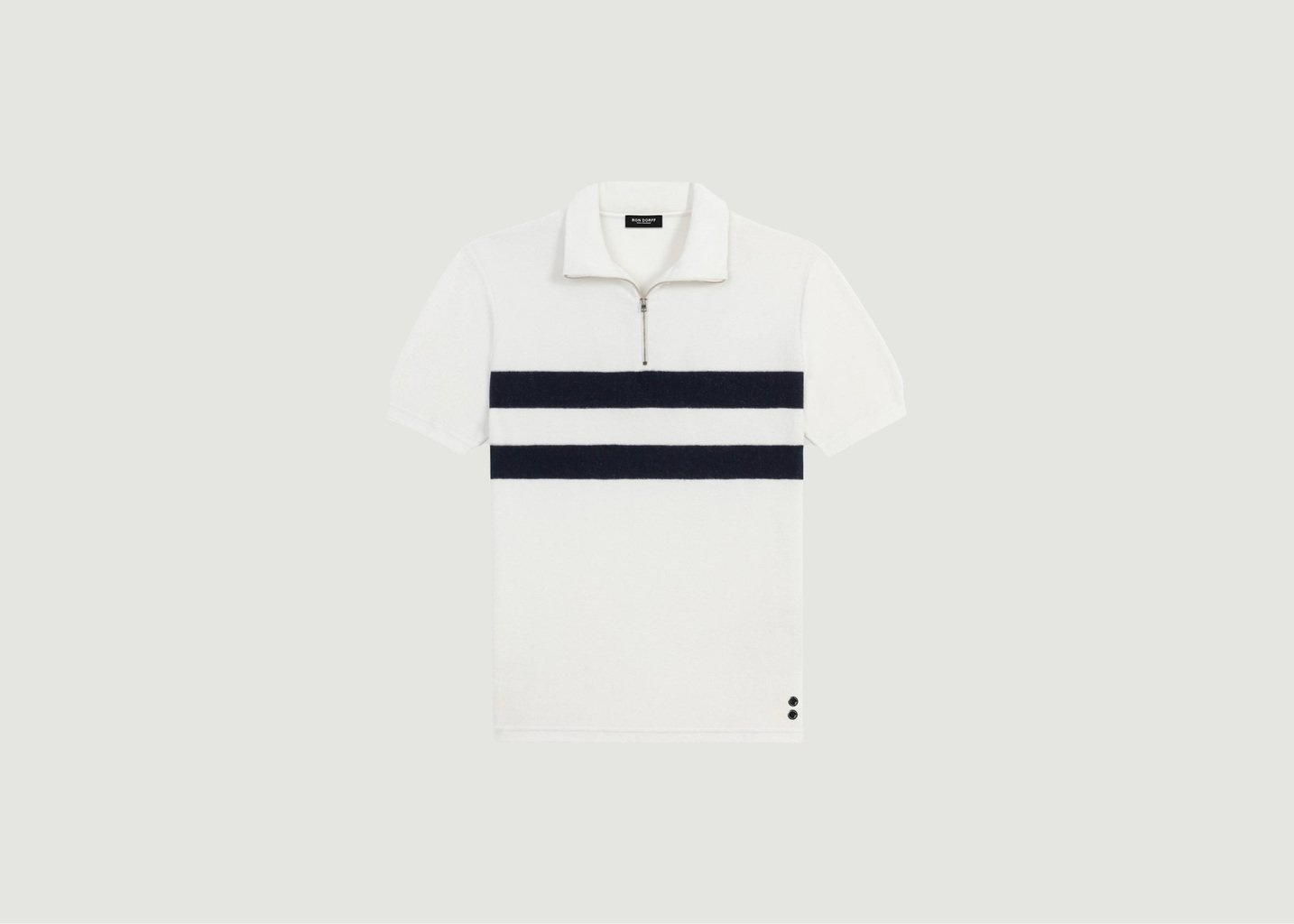 l'exception Polo à rayures Blanc Ron Dorff