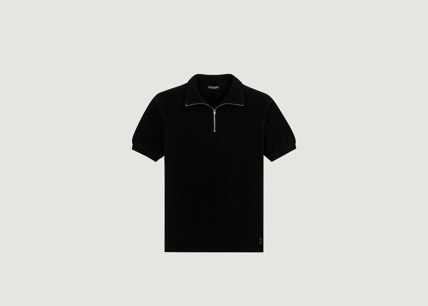l'exception Polo Coton Piqué Noir Ron Dorff