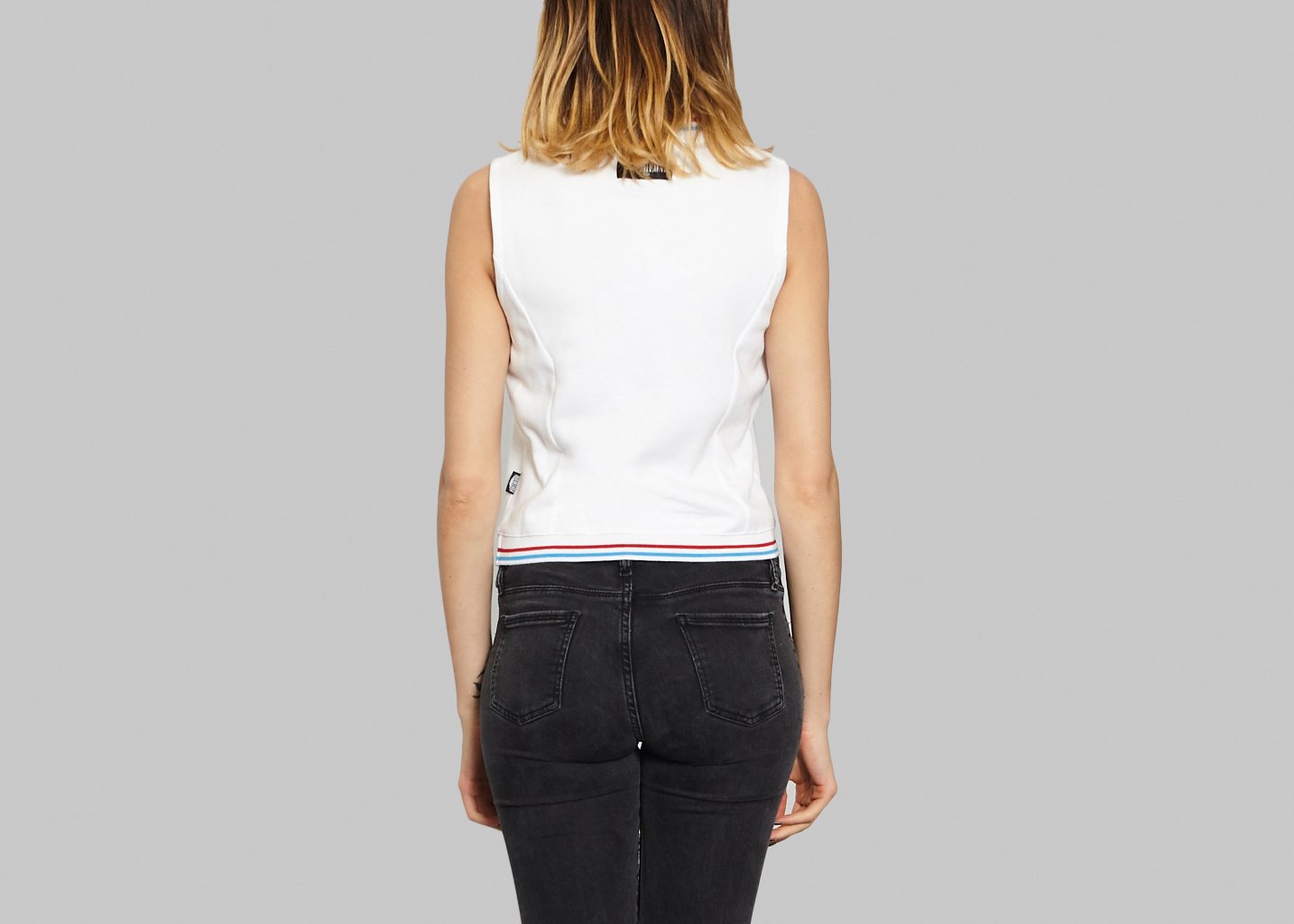 L'exception Polo Crop Anne Blanc Pantheone