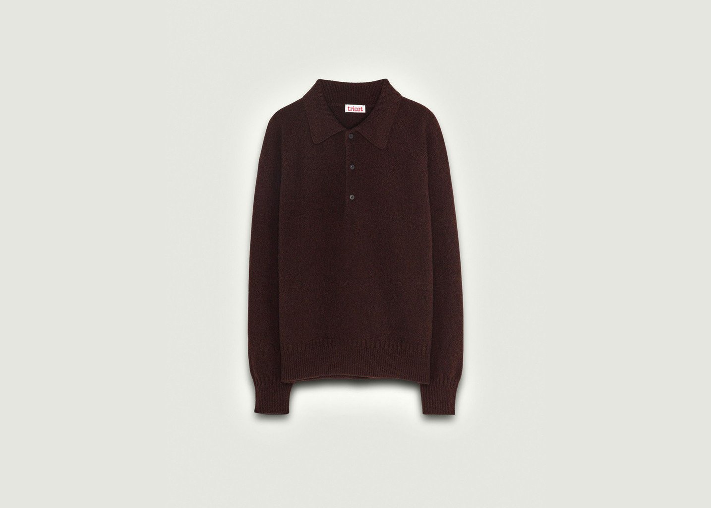 L'exception Polo En Cachemire Marron Tricot