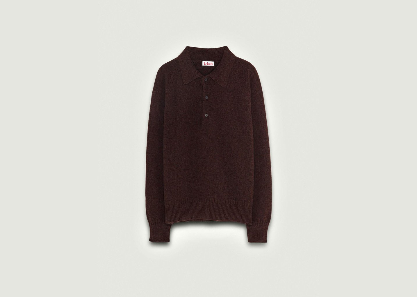 l'exception Polo en cachemire Marron Tricot