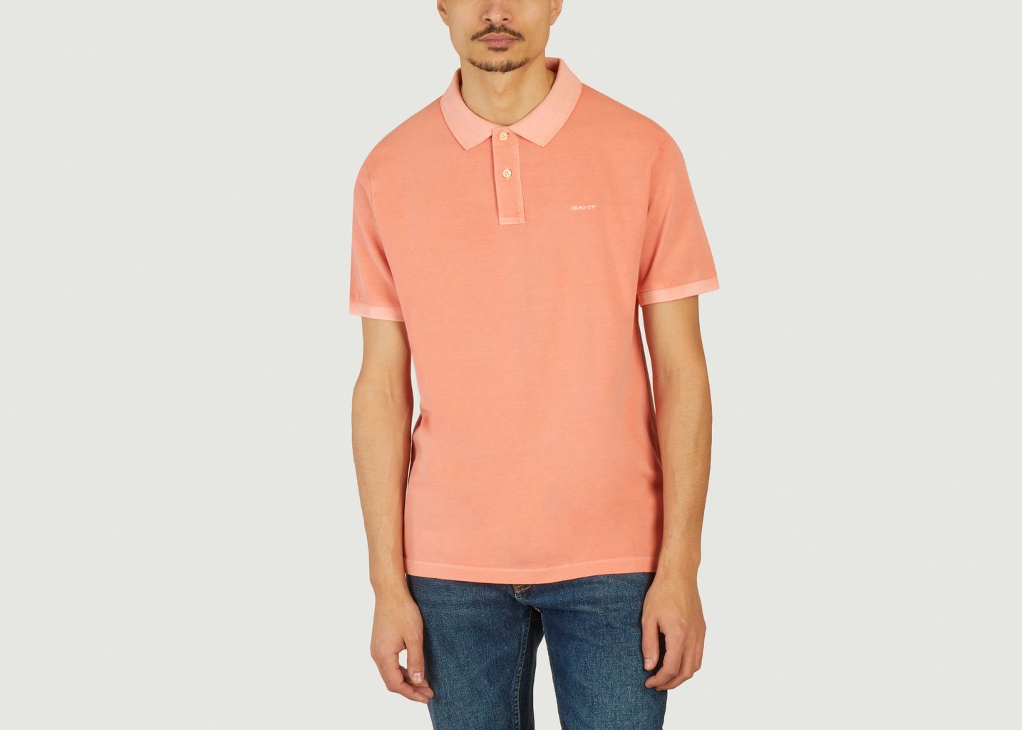L'exception Polo En Coton Piqué Sunfaded Rose Gant