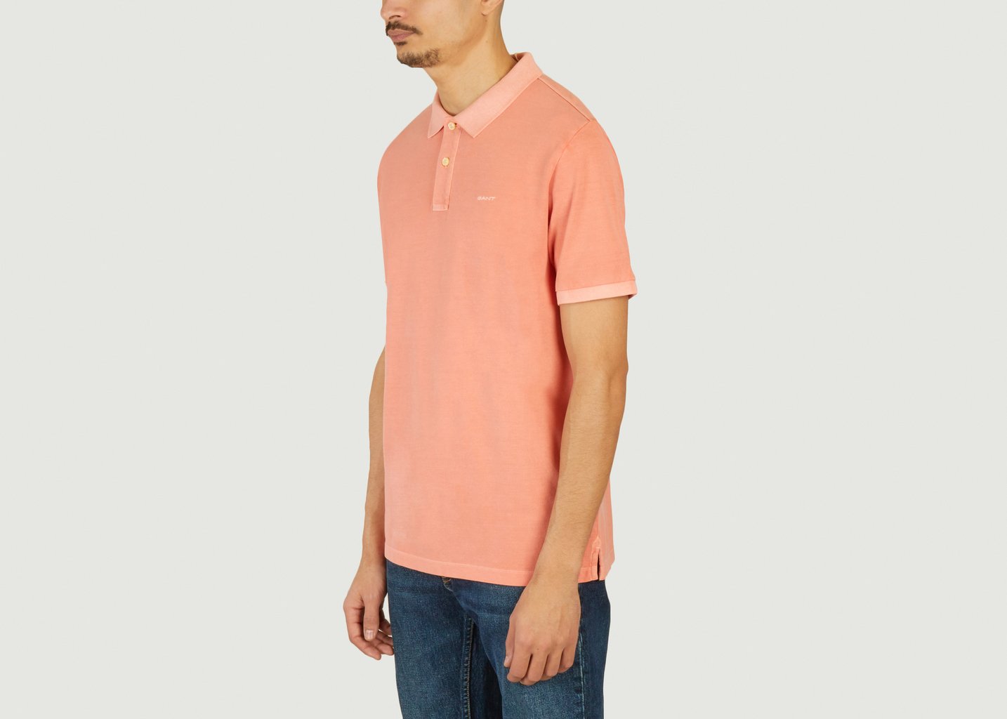 L'exception Polo En Coton Piqué Sunfaded Rose Gant