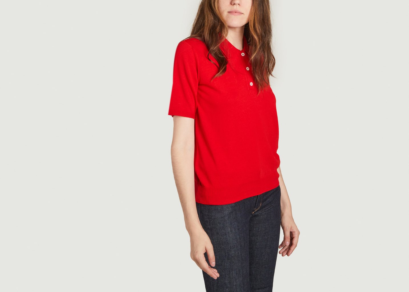 L'exception Polo Manel En Coton Rouge APC Paris