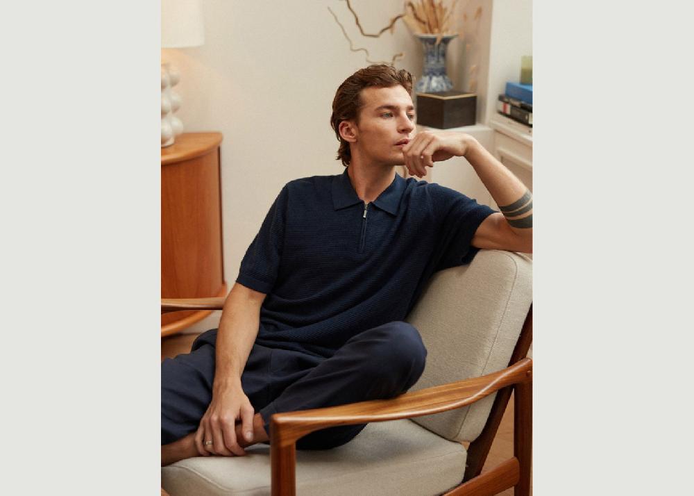 l'exception Polo Marven Bleu Marine Hircus