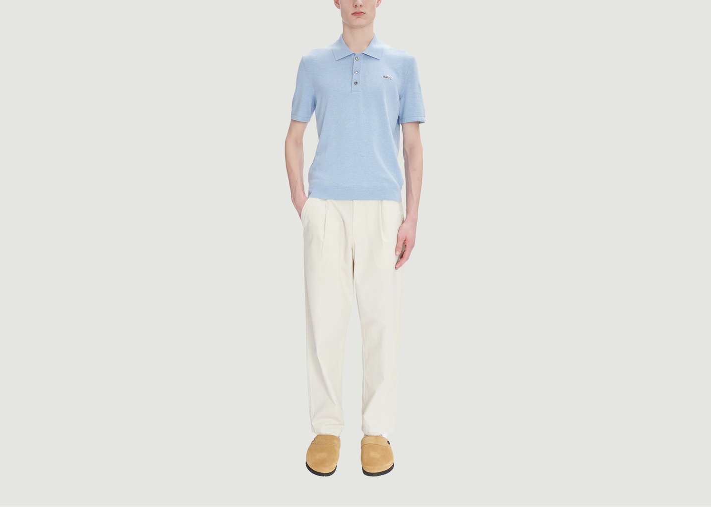 L'exception Polo Ollie Bleu Clair APC Paris