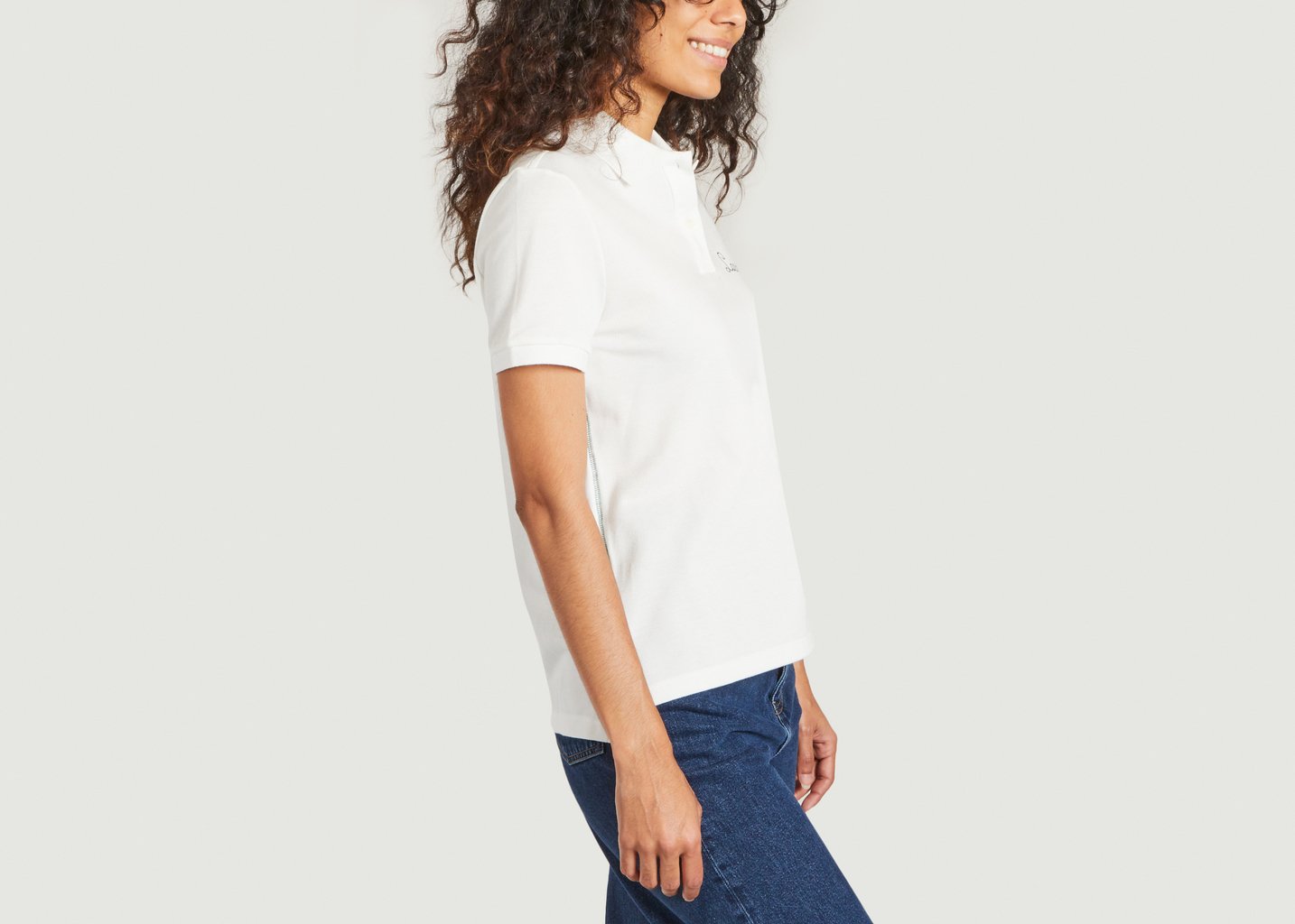 L'exception Polo Siglé Brodé Blanc Lacoste