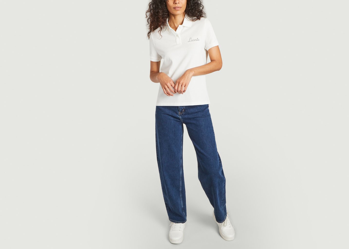 L'exception Polo Siglé Brodé Blanc Lacoste