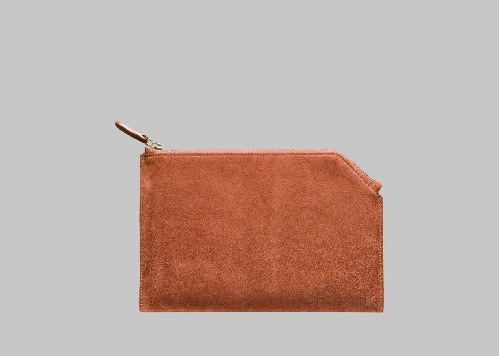 l'exception PorteMonnaie Suedine Marron March LA.B