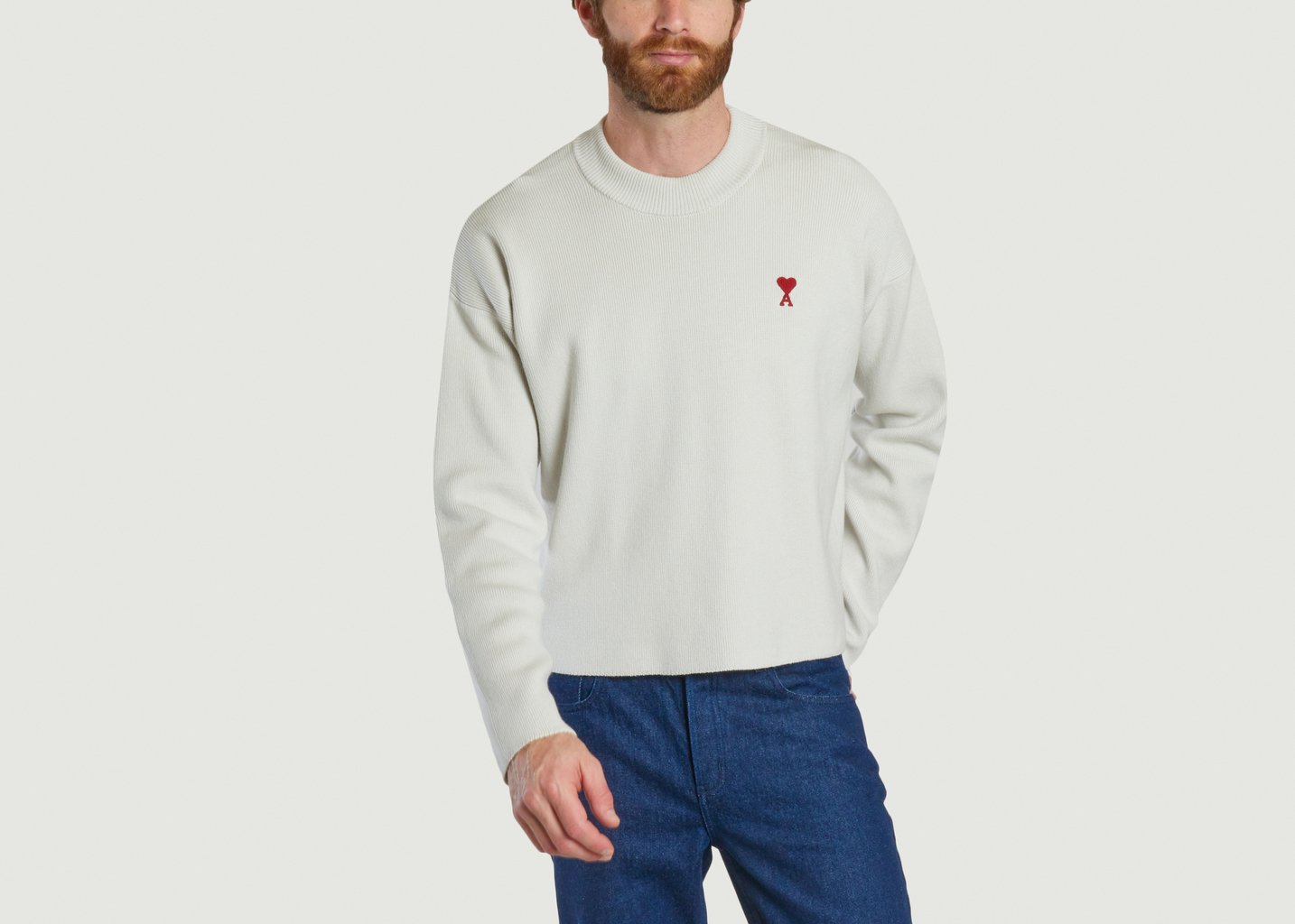 L'exception Pull Ami De Coeur Ivoire AMI Paris