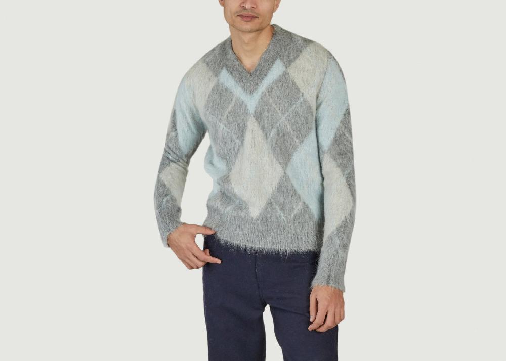 L'exception Pull Argyle Gris AMI Paris