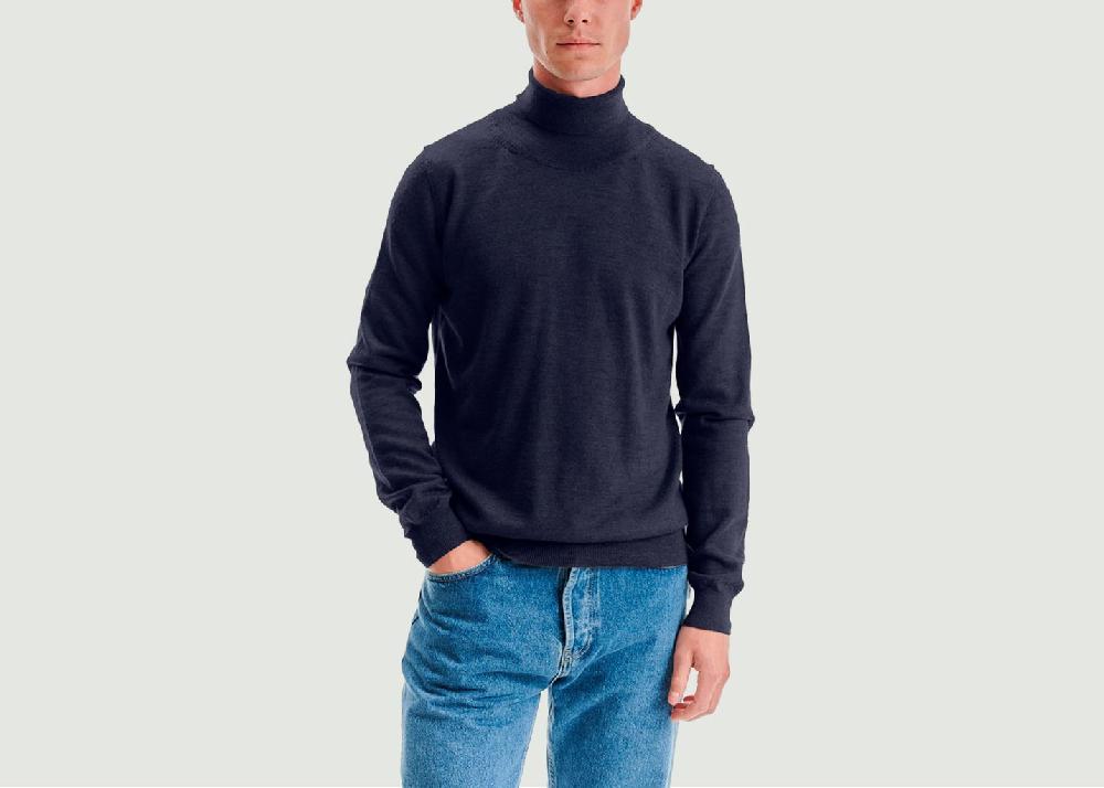 L'exception Pull Bergen Bleu Marine Noyoco