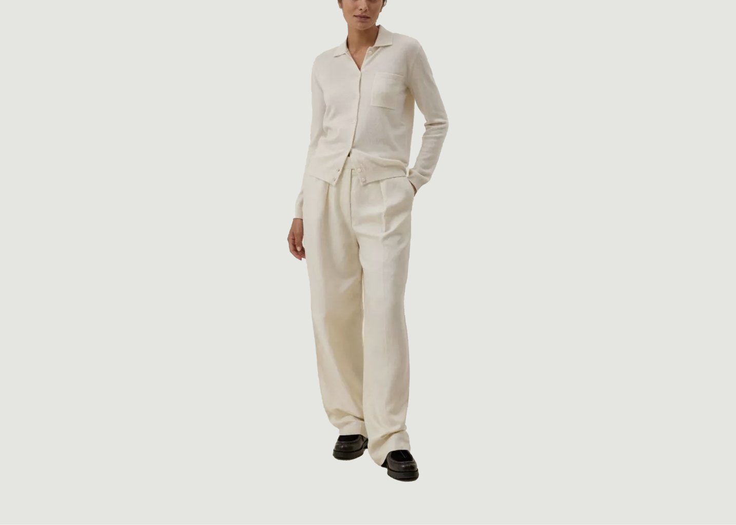 L'exception Pull Cachemire Amara Blanc Hircus
