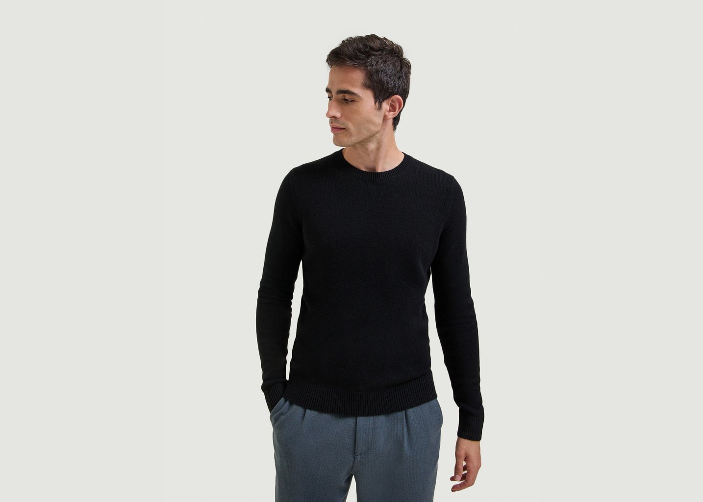 l'exception Pull Cachemire Arild Noir Hircus