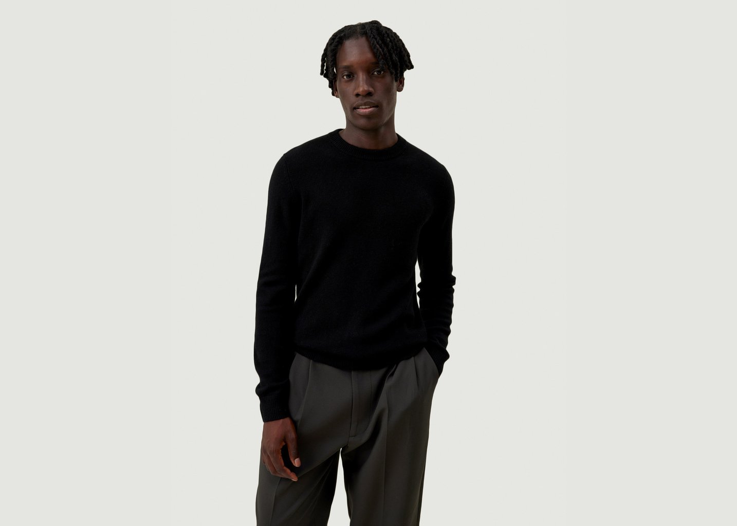 L'exception Pull Cachemire Dorvon Noir Hircus